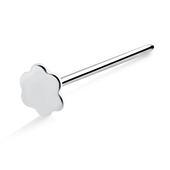 Flower Flat Shaped Silver Straight Nose Stud NSKA-08